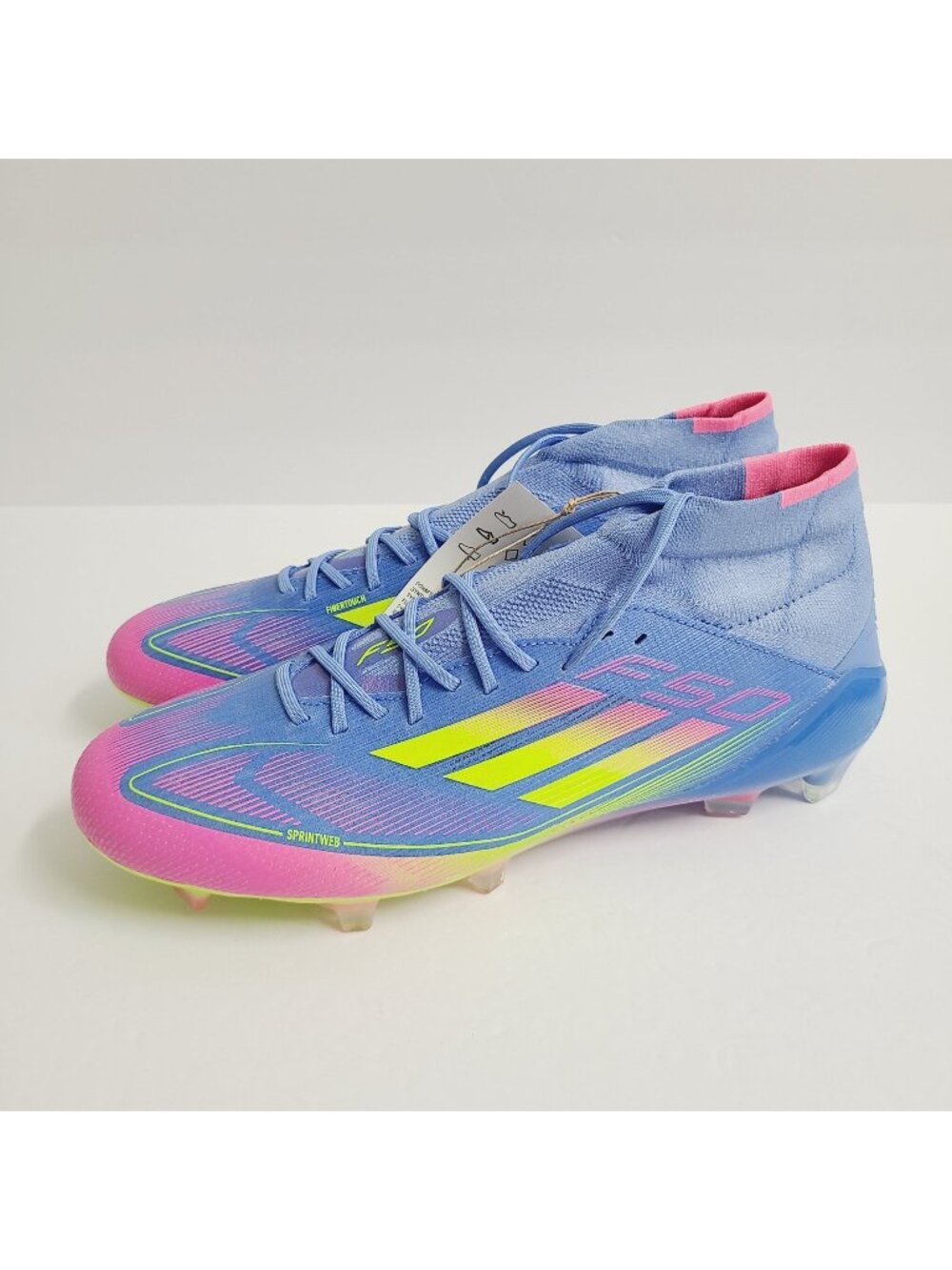 NEW Adidas Womens F50 Elite FG Mid Soccer Cleats IH3861 Size 12 Blue
